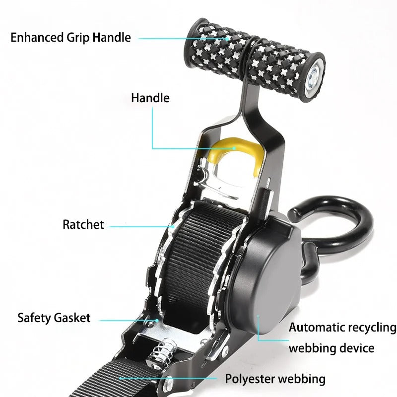 VOZATSHI Retractable Ratchet Straps