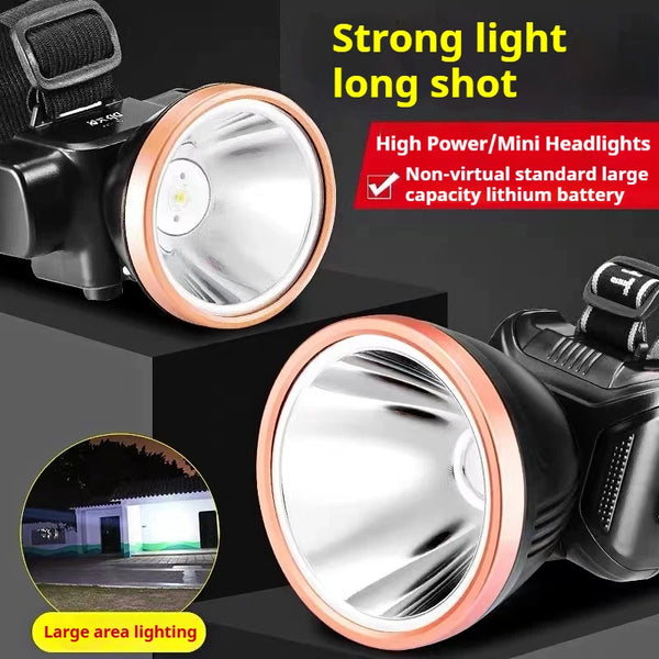 USB Rechargeable Headlamp LED Headlight 18650 Head Flashlight High Power Mini Head Lamp Light For Working and Fishing